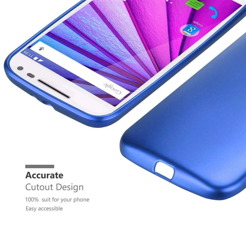 Cadorabo Hülle kompatibel mit Motorola MOTO G3 Schutzhülle aus flexiblem TPU Silikon