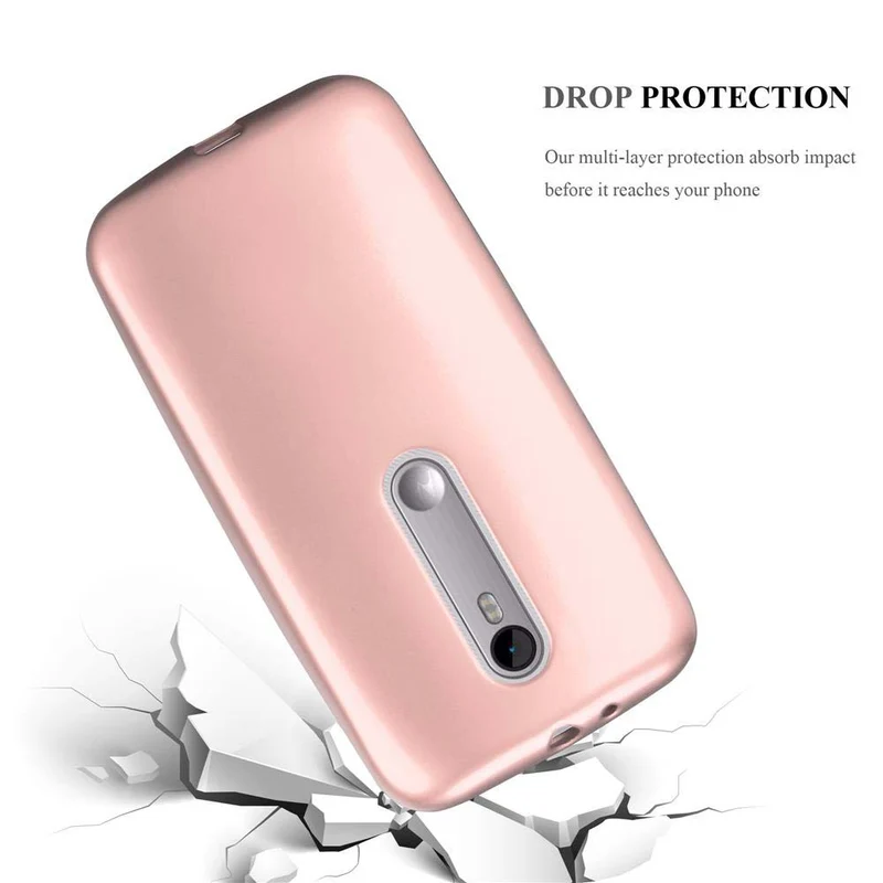 Cadorabo Hülle kompatibel mit Motorola MOTO G3 Schutzhülle aus flexiblem TPU Silikon