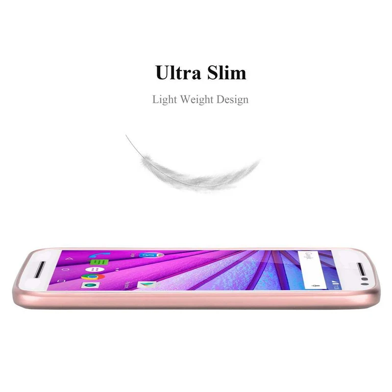 Cadorabo Hülle kompatibel mit Motorola MOTO G3 Schutzhülle aus flexiblem TPU Silikon