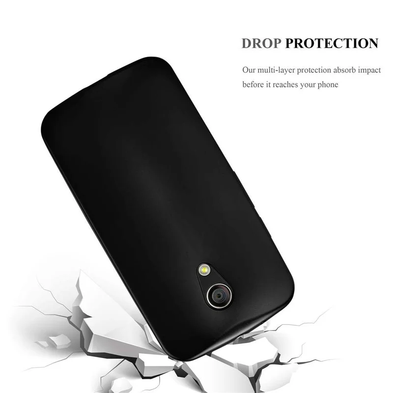 Cadorabo Hülle kompatibel mit Motorola MOTO G2 Schutzhülle aus flexiblem TPU Silikon