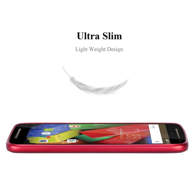 Cadorabo Hülle kompatibel mit Motorola MOTO G2 Schutzhülle aus flexiblem TPU Silikon