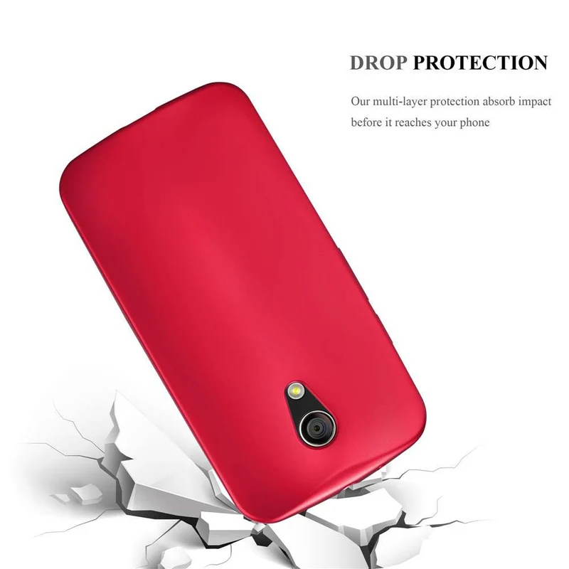 Cadorabo Hülle kompatibel mit Motorola MOTO G2 Schutzhülle aus flexiblem TPU Silikon