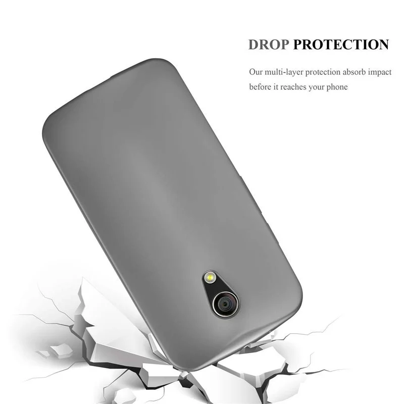 Cadorabo Hülle kompatibel mit Motorola MOTO G2 Schutzhülle aus flexiblem TPU Silikon