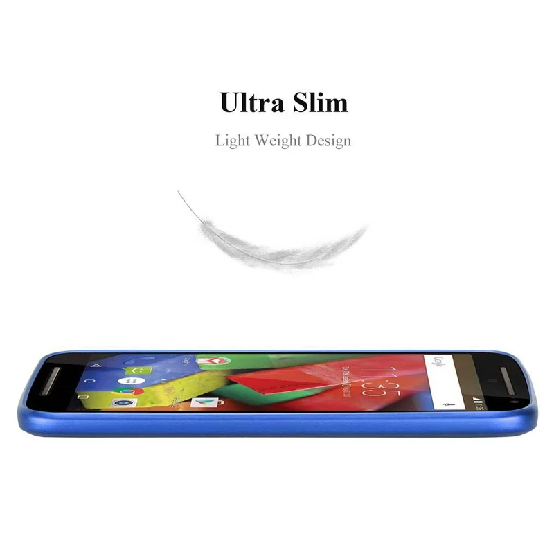 Cadorabo Hülle kompatibel mit Motorola MOTO G2 Schutzhülle aus flexiblem TPU Silikon