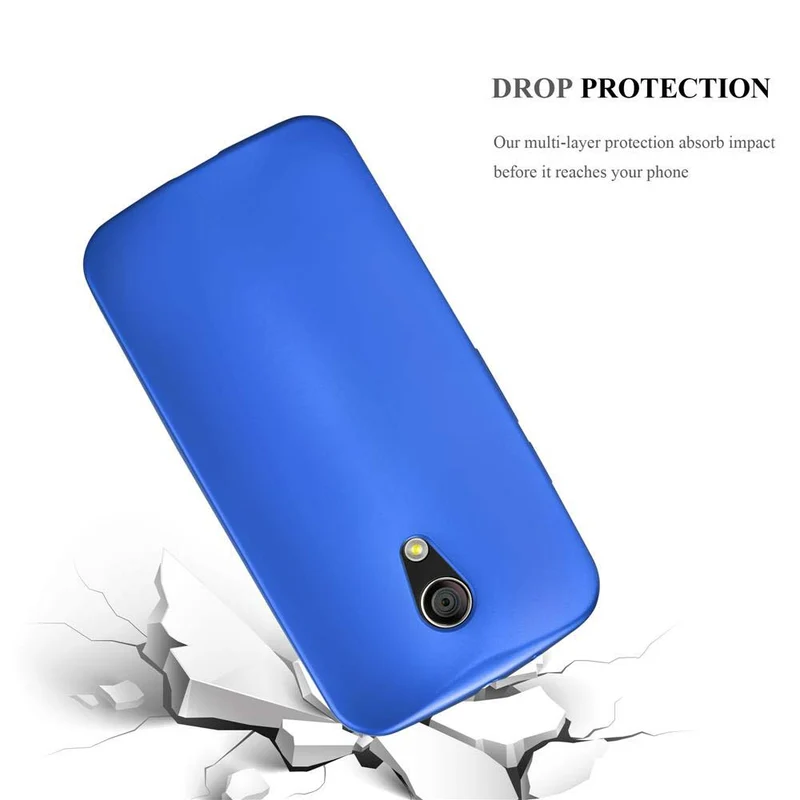 Cadorabo Hülle kompatibel mit Motorola MOTO G2 Schutzhülle aus flexiblem TPU Silikon