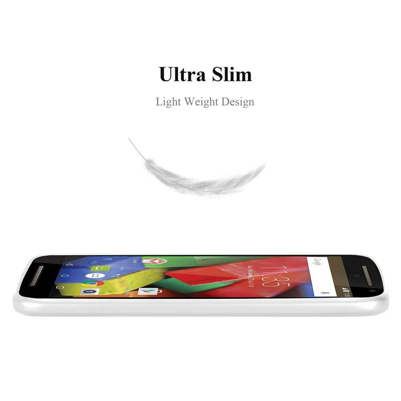 Cadorabo Hülle kompatibel mit Motorola MOTO G2 Schutzhülle aus flexiblem TPU Silikon