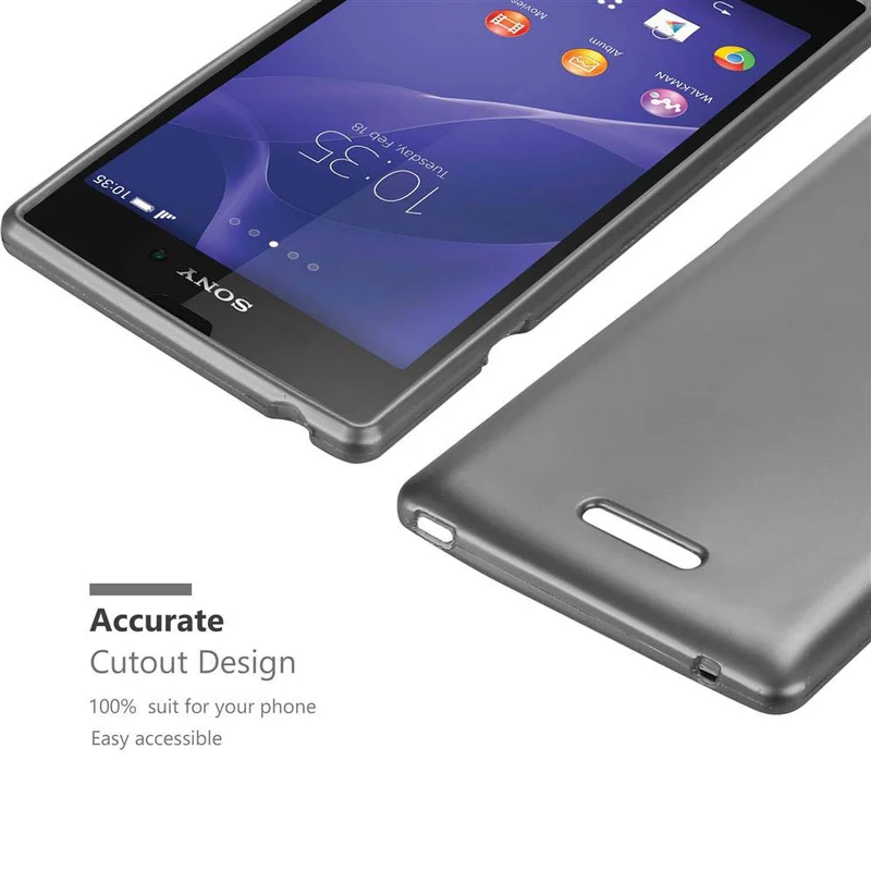 Cadorabo Hülle kompatibel mit Sony Xperia T3 Schutzhülle aus flexiblem TPU Silikon