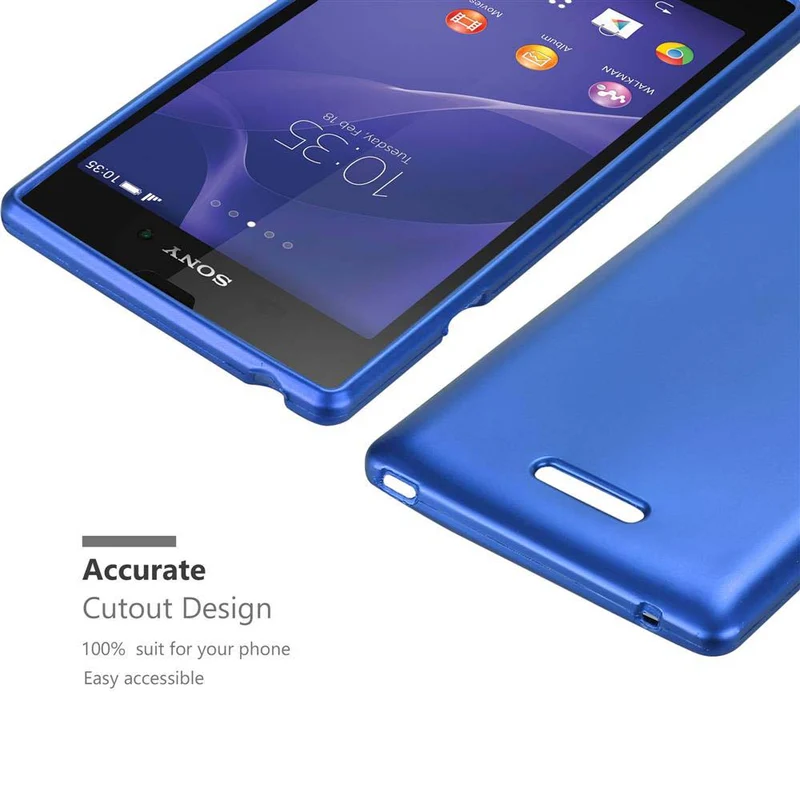 Cadorabo Hülle kompatibel mit Sony Xperia T3 Schutzhülle aus flexiblem TPU Silikon