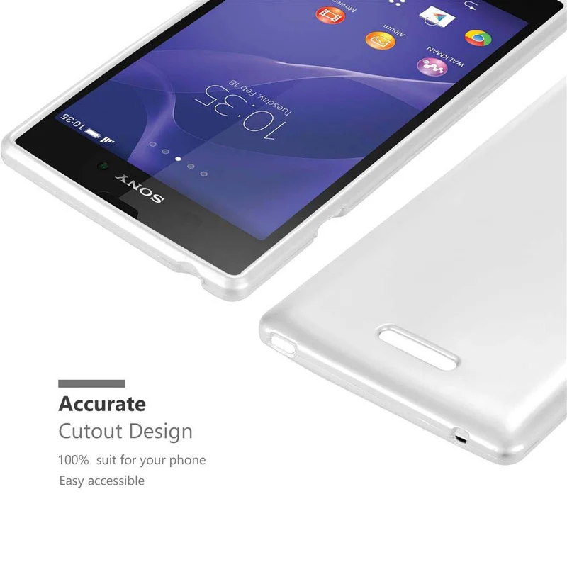 Cadorabo Hülle kompatibel mit Sony Xperia T3 Schutzhülle aus flexiblem TPU Silikon