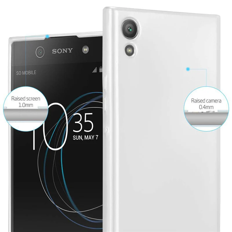 Cadorabo Hülle kompatibel mit Sony Xperia XA1 Schutzhülle aus flexiblem TPU Silikon