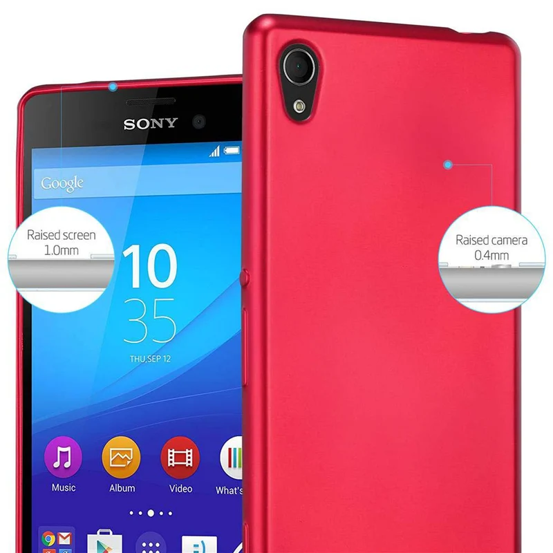 Cadorabo Hülle kompatibel mit Sony Xperia M4 AQUA Schutzhülle aus flexiblem TPU Silikon
