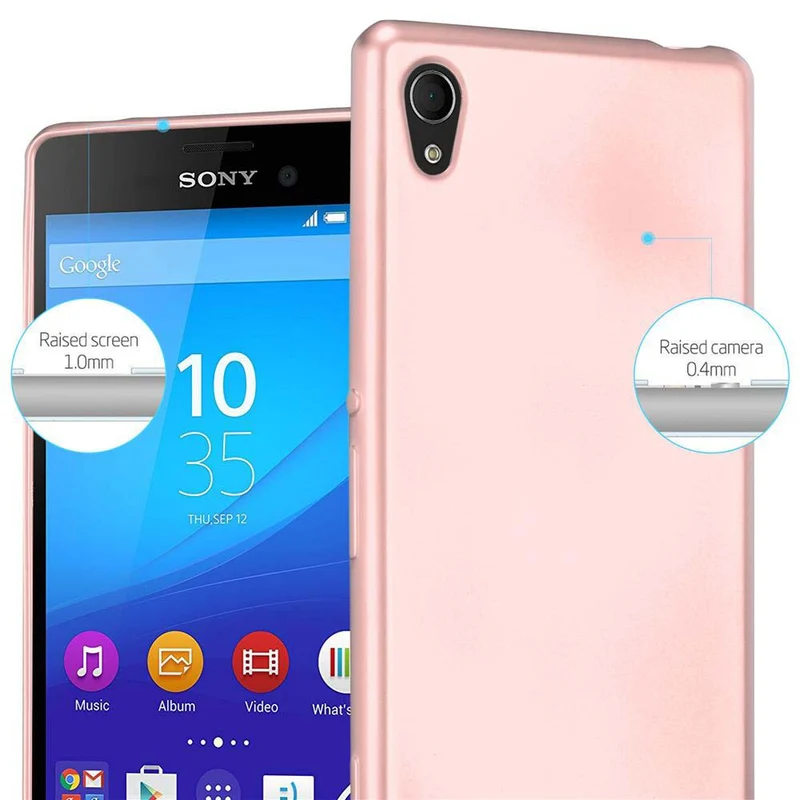 Cadorabo Hülle kompatibel mit Sony Xperia M4 AQUA Schutzhülle aus flexiblem TPU Silikon