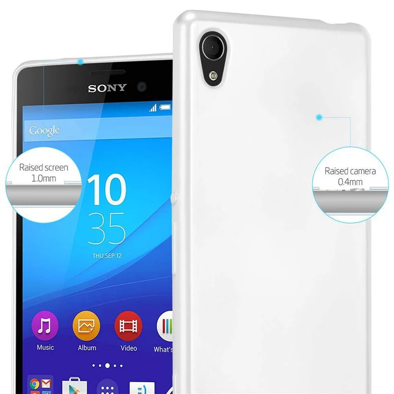 Cadorabo Hülle kompatibel mit Sony Xperia M4 AQUA Schutzhülle aus flexiblem TPU Silikon