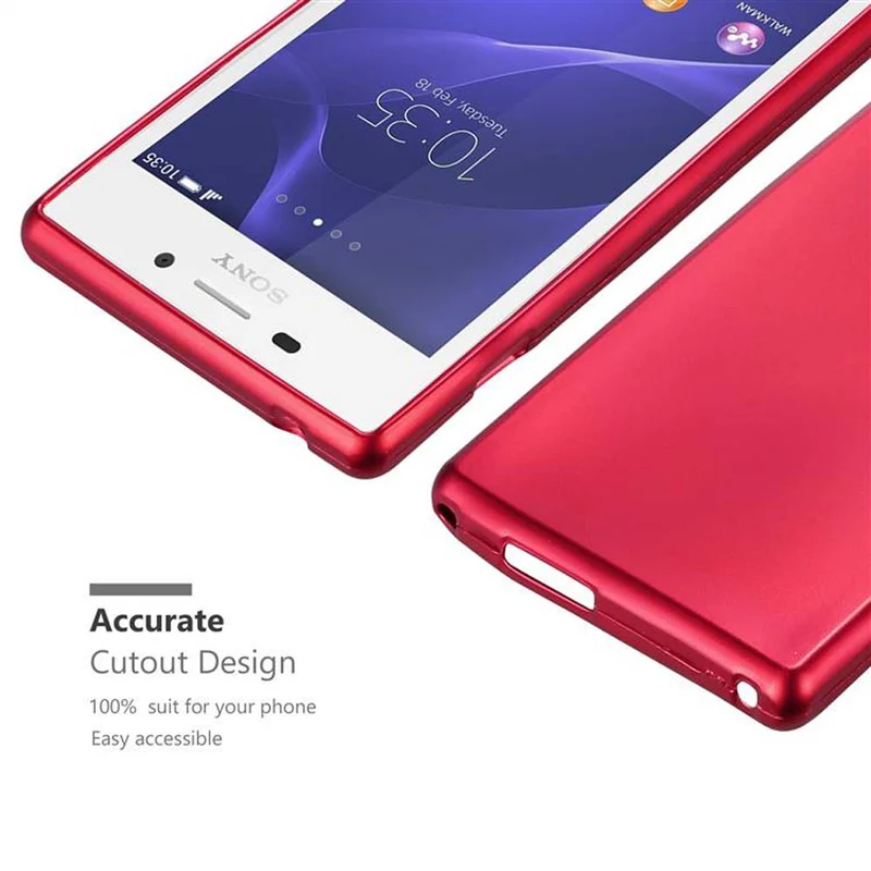 Cadorabo Hülle kompatibel mit Sony Xperia M2 / M2 AQUA Schutzhülle aus flexiblem TPU Silikon