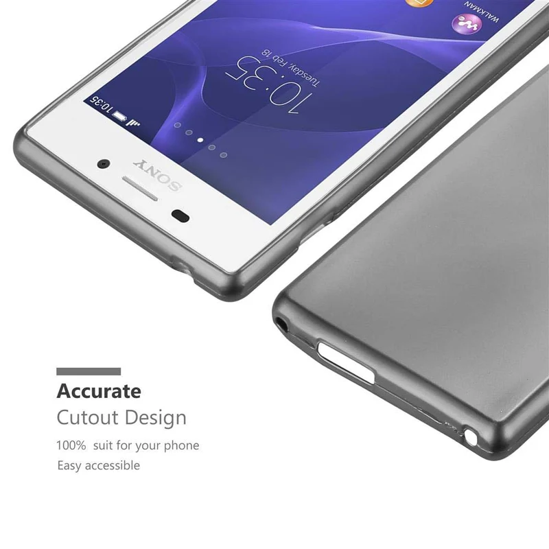 Cadorabo Hülle kompatibel mit Sony Xperia M2 / M2 AQUA Schutzhülle aus flexiblem TPU Silikon