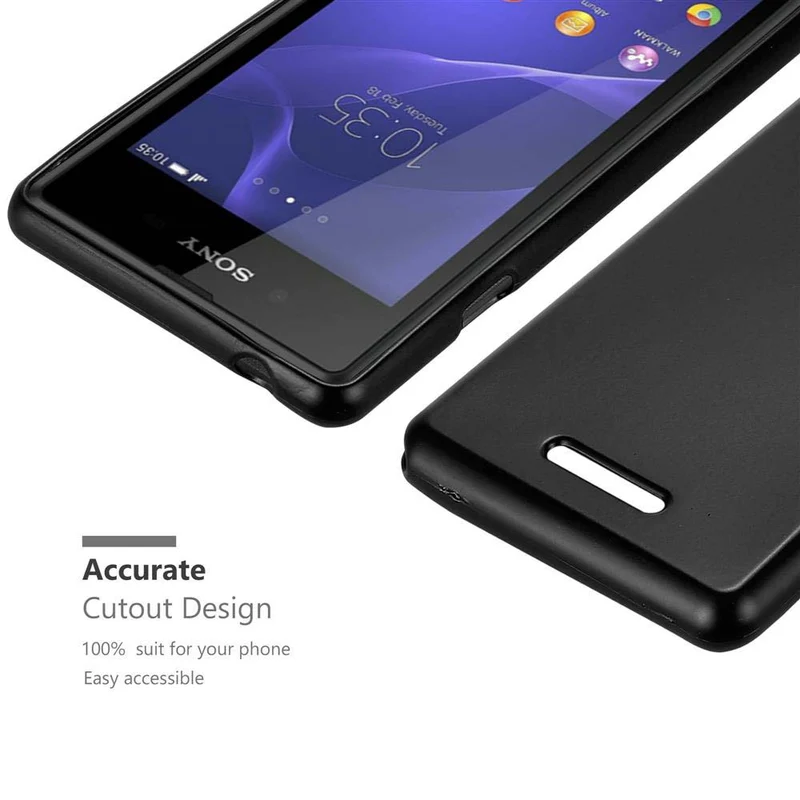Cadorabo Hülle kompatibel mit Sony Xperia E3 Schutzhülle aus flexiblem TPU Silikon