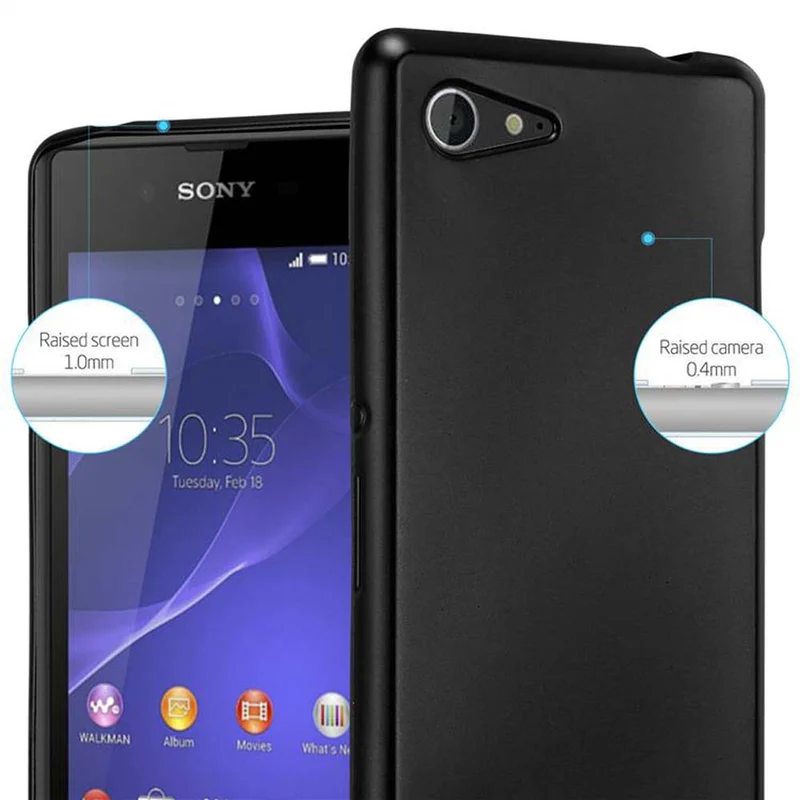 Cadorabo Hülle kompatibel mit Sony Xperia E3 Schutzhülle aus flexiblem TPU Silikon
