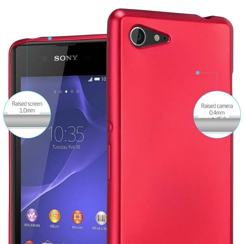 Cadorabo Hülle kompatibel mit Sony Xperia E3 Schutzhülle aus flexiblem TPU Silikon
