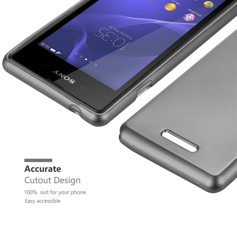 Cadorabo Hülle kompatibel mit Sony Xperia E3 Schutzhülle aus flexiblem TPU Silikon