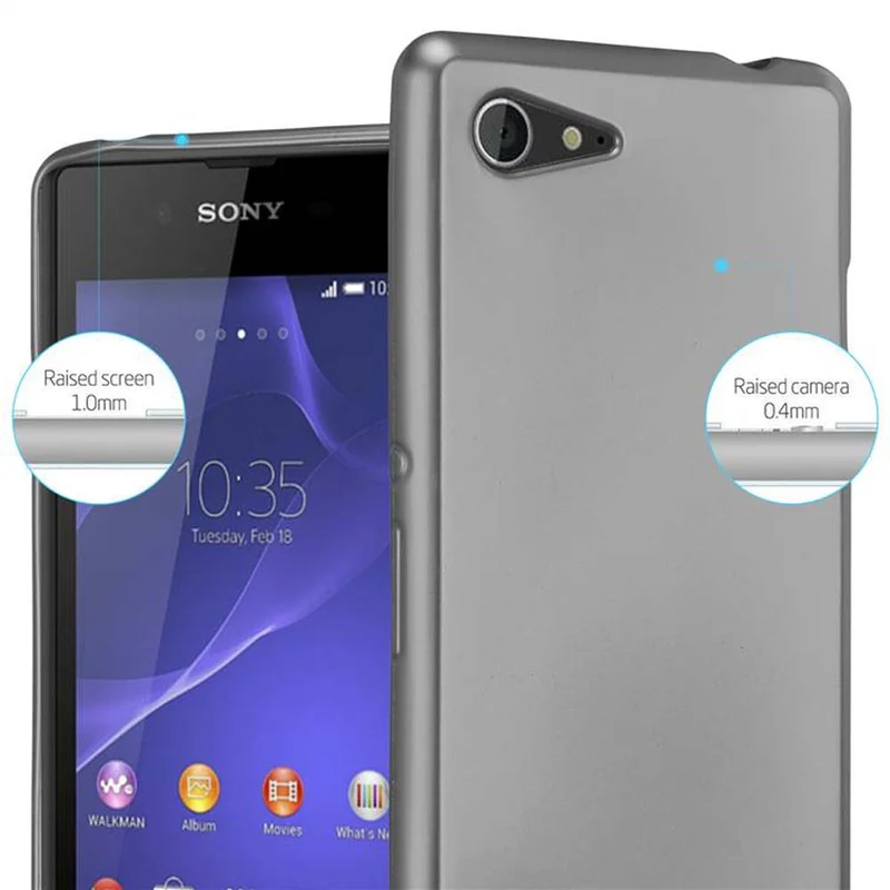 Cadorabo Hülle kompatibel mit Sony Xperia E3 Schutzhülle aus flexiblem TPU Silikon