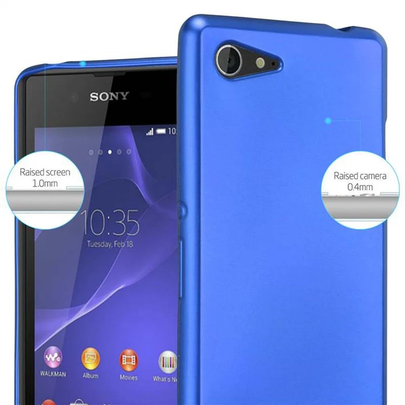 Cadorabo Hülle kompatibel mit Sony Xperia E3 Schutzhülle aus flexiblem TPU Silikon