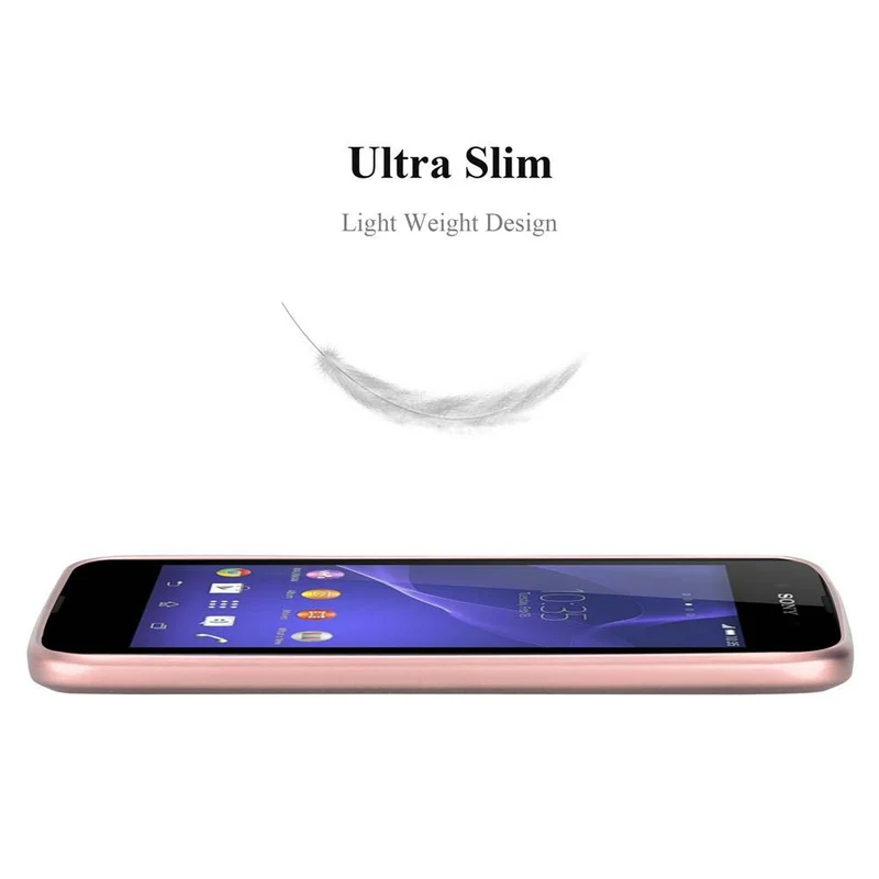 Cadorabo Hülle kompatibel mit Sony Xperia E3 Schutzhülle aus flexiblem TPU Silikon