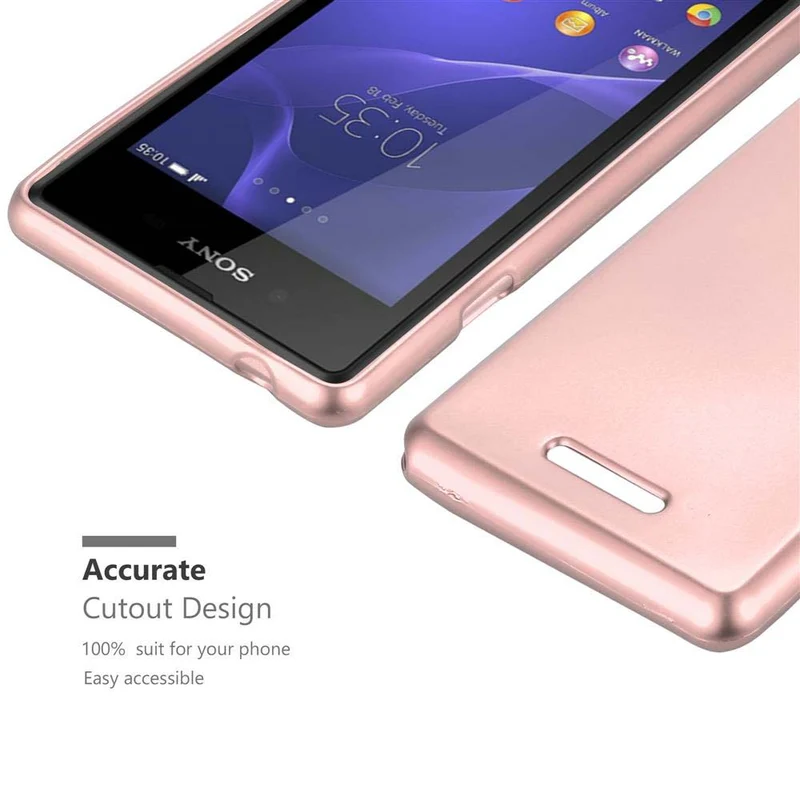 Cadorabo Hülle kompatibel mit Sony Xperia E3 Schutzhülle aus flexiblem TPU Silikon