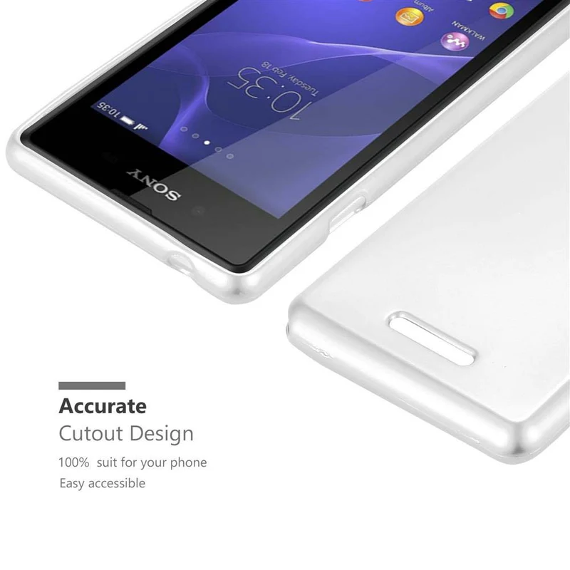 Cadorabo Hülle kompatibel mit Sony Xperia E3 Schutzhülle aus flexiblem TPU Silikon
