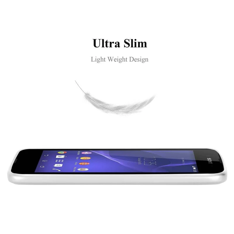 Cadorabo Hülle kompatibel mit Sony Xperia E3 Schutzhülle aus flexiblem TPU Silikon