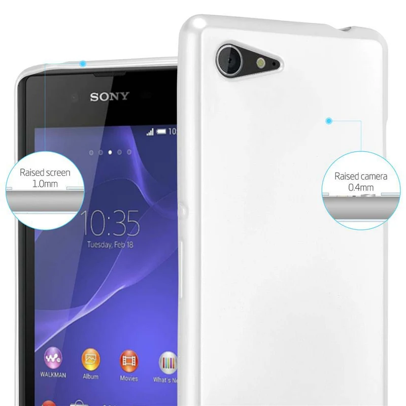 Cadorabo Hülle kompatibel mit Sony Xperia E3 Schutzhülle aus flexiblem TPU Silikon