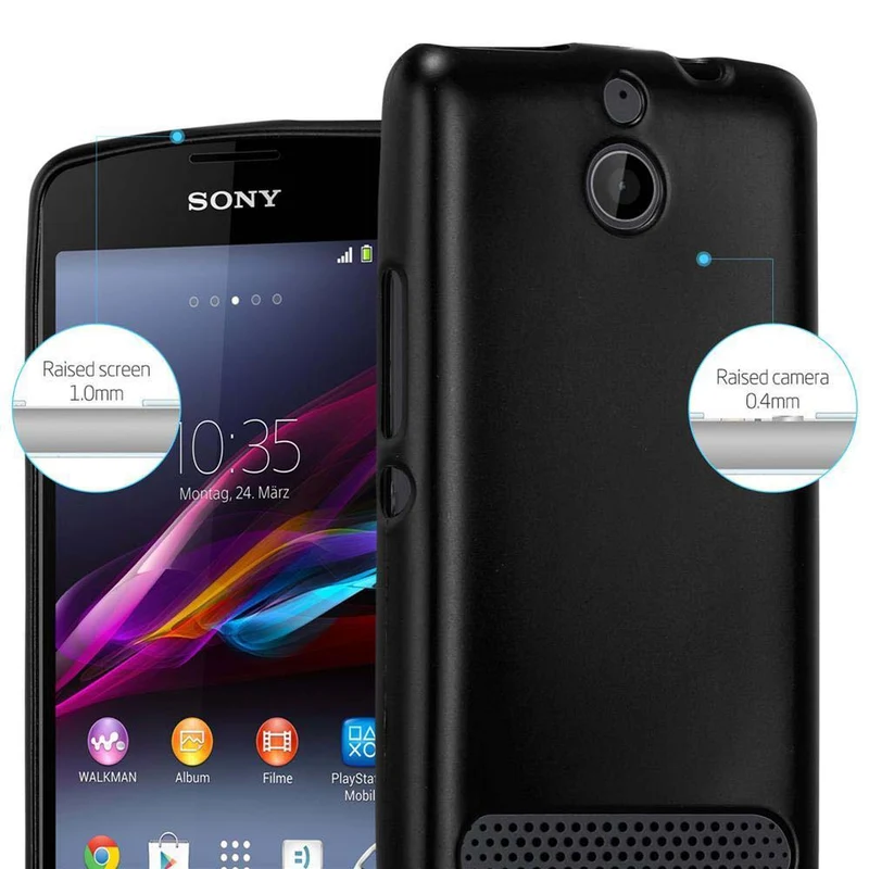 Cadorabo Hülle kompatibel mit Sony Xperia E1 Schutzhülle aus flexiblem TPU Silikon