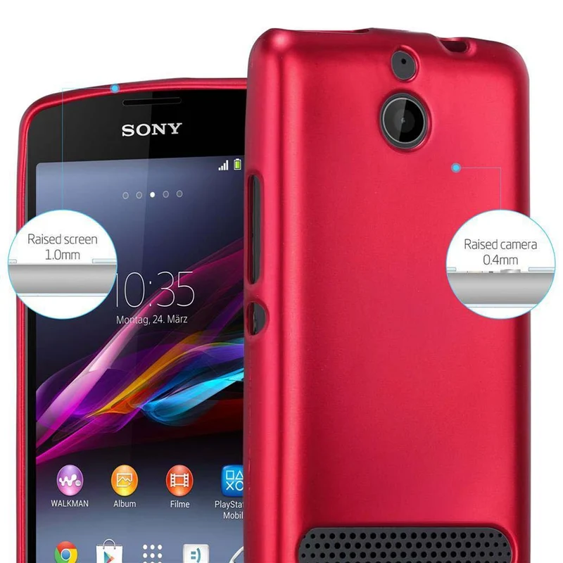 Cadorabo Hülle kompatibel mit Sony Xperia E1 Schutzhülle aus flexiblem TPU Silikon
