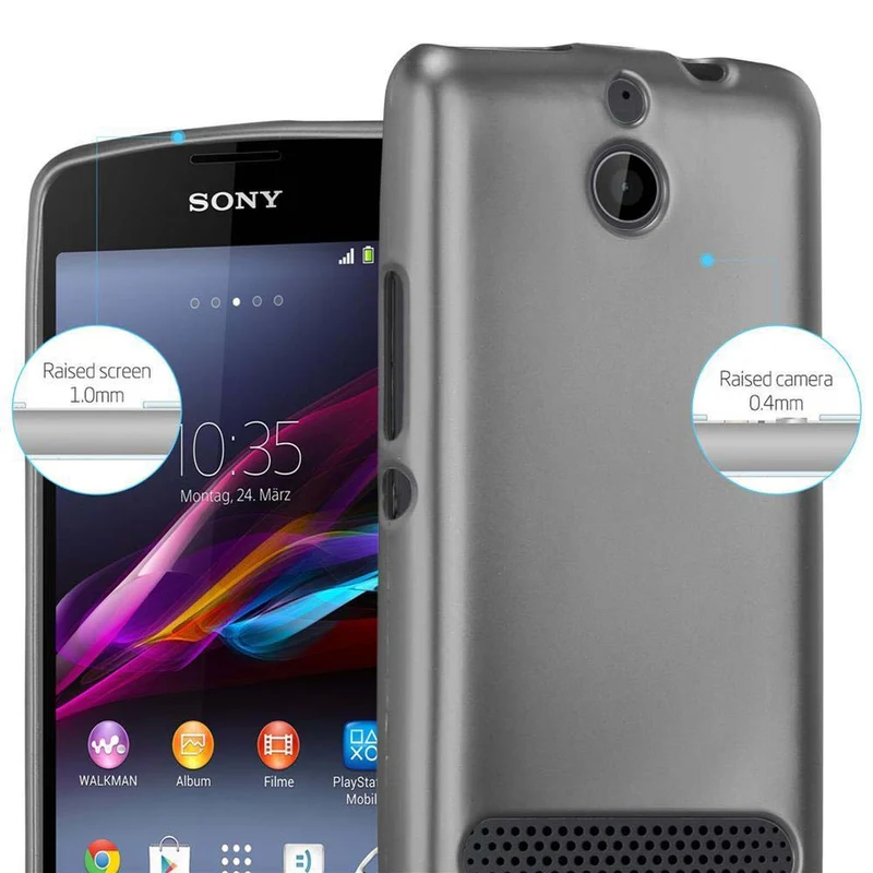 Cadorabo Hülle kompatibel mit Sony Xperia E1 Schutzhülle aus flexiblem TPU Silikon