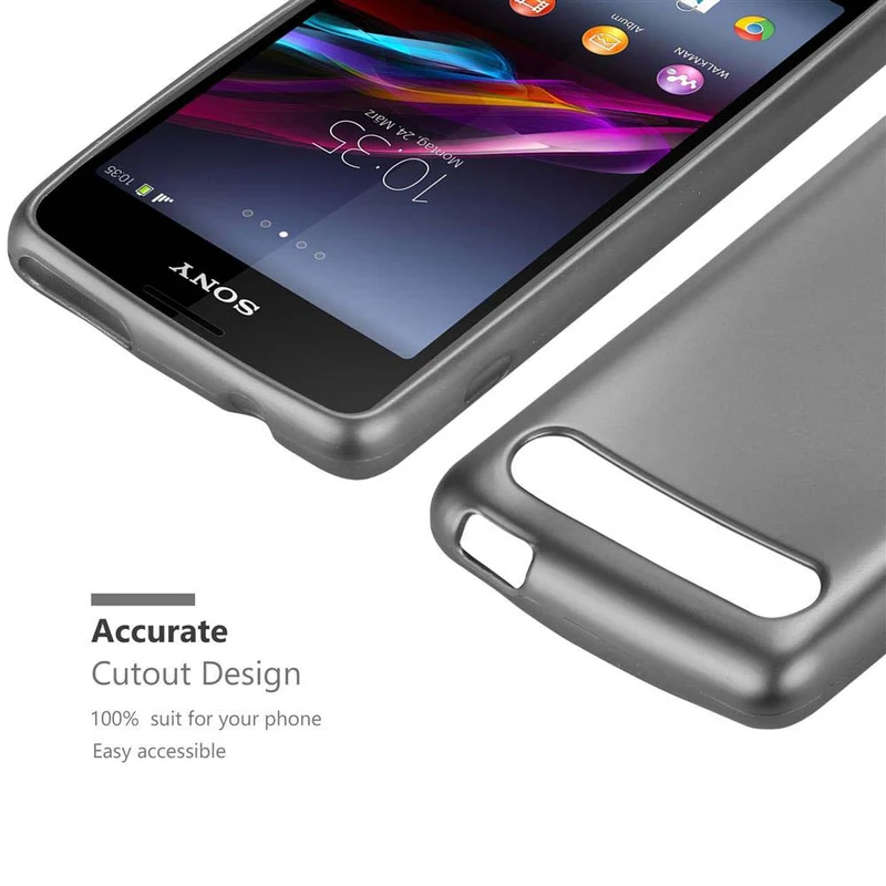 Cadorabo Hülle kompatibel mit Sony Xperia E1 Schutzhülle aus flexiblem TPU Silikon