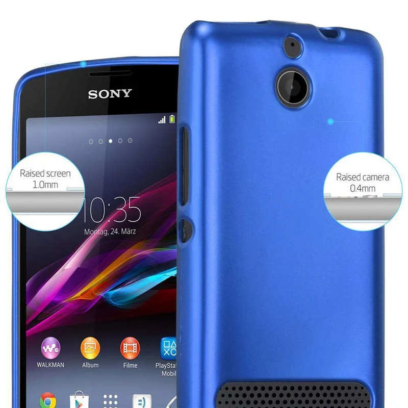 Cadorabo Hülle kompatibel mit Sony Xperia E1 Schutzhülle aus flexiblem TPU Silikon