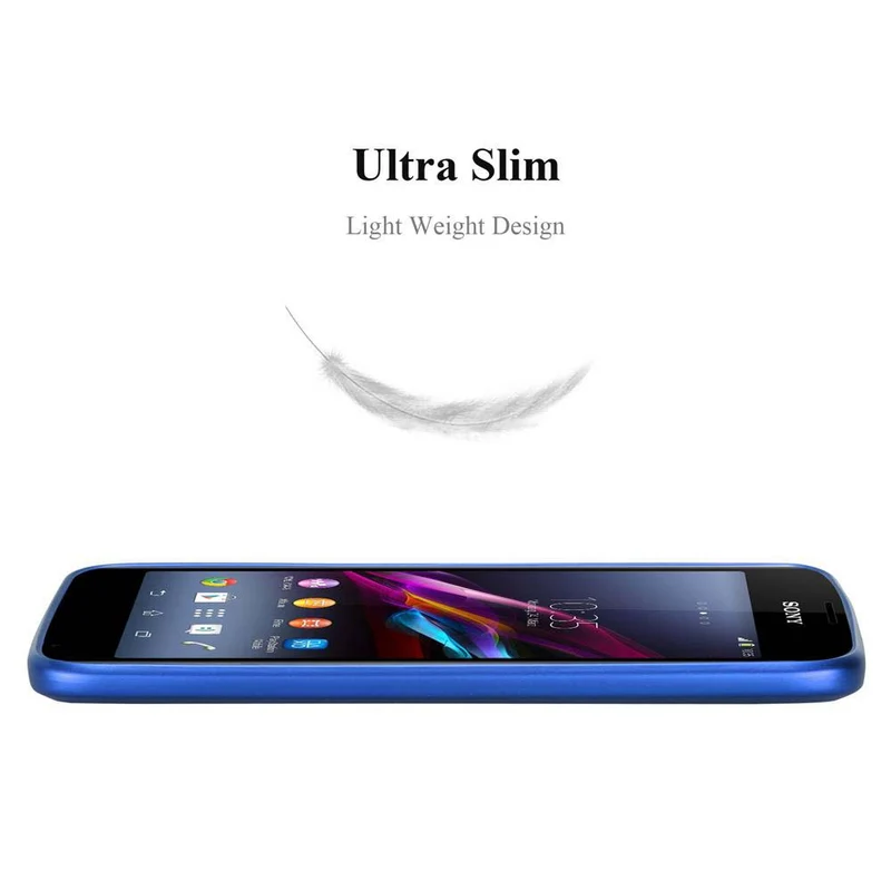 Cadorabo Hülle kompatibel mit Sony Xperia E1 Schutzhülle aus flexiblem TPU Silikon