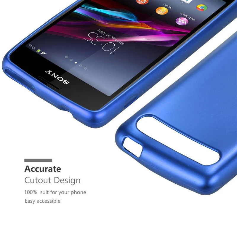 Cadorabo Hülle kompatibel mit Sony Xperia E1 Schutzhülle aus flexiblem TPU Silikon