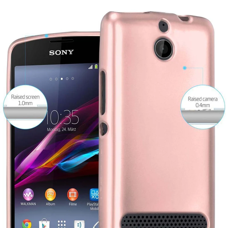 Cadorabo Hülle kompatibel mit Sony Xperia E1 Schutzhülle aus flexiblem TPU Silikon