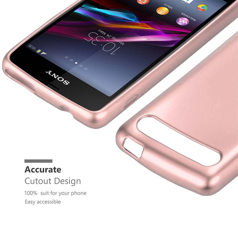 Cadorabo Hülle kompatibel mit Sony Xperia E1 Schutzhülle aus flexiblem TPU Silikon