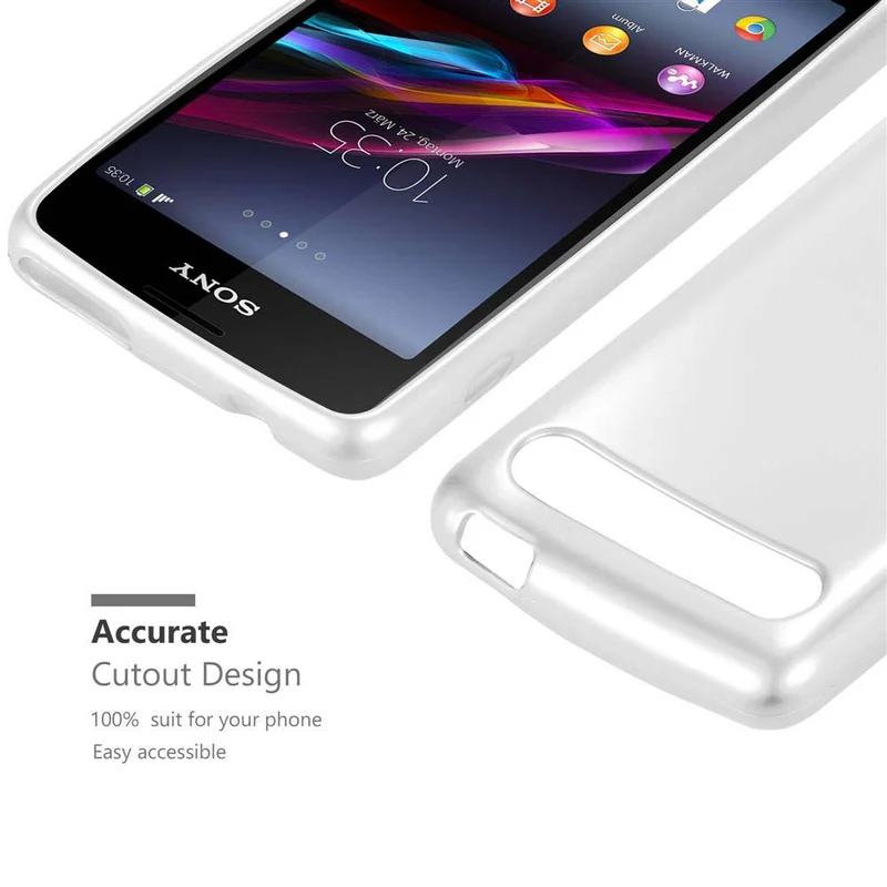 Cadorabo Hülle kompatibel mit Sony Xperia E1 Schutzhülle aus flexiblem TPU Silikon