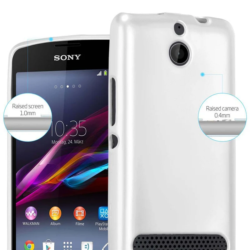 Cadorabo Hülle kompatibel mit Sony Xperia E1 Schutzhülle aus flexiblem TPU Silikon