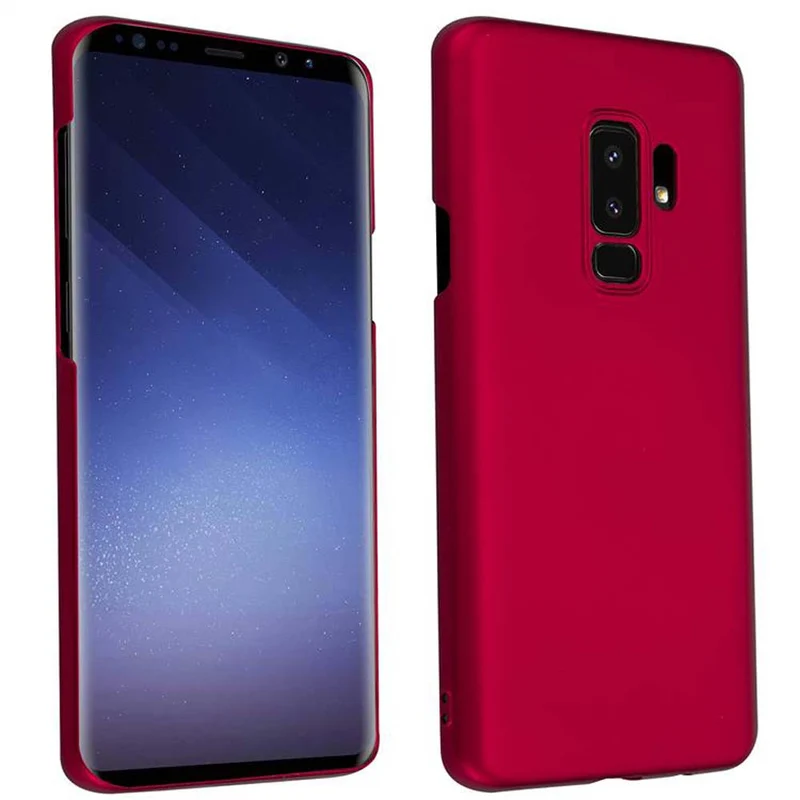 Cadorabo Hülle kompatibel mit Samsung Galaxy S9 PLUS Hard Case Schutzhülle in Metall Optik gegen Kratzer und Stöße