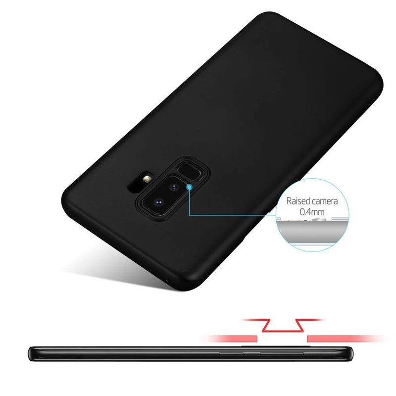 Cadorabo Hülle kompatibel mit Samsung Galaxy S9 PLUS Hard Case Schutzhülle in Metall Optik gegen Kratzer und Stöße