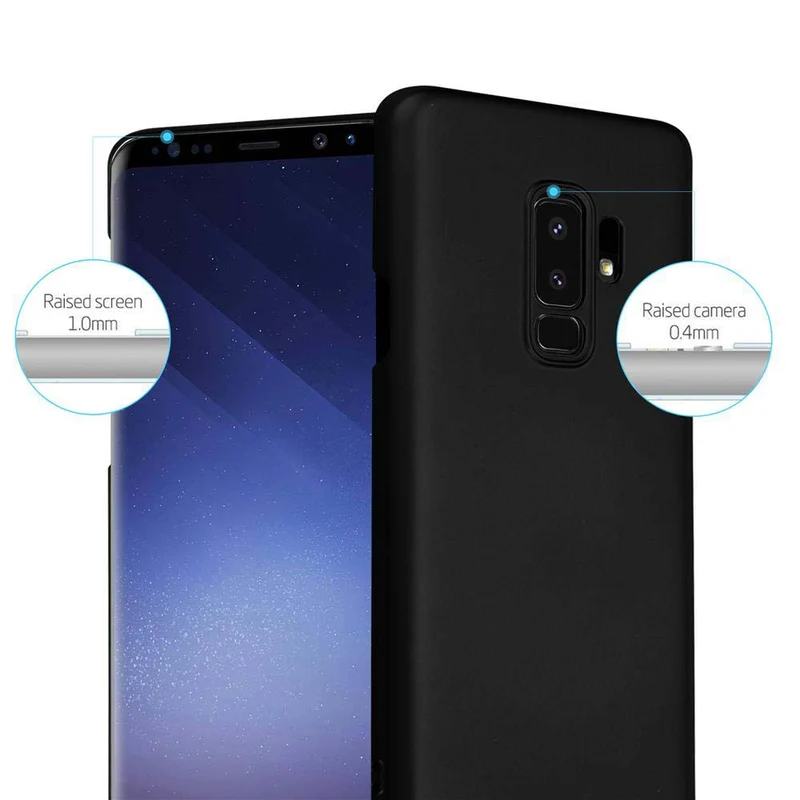 Cadorabo Hülle kompatibel mit Samsung Galaxy S9 PLUS Hard Case Schutzhülle in Metall Optik gegen Kratzer und Stöße