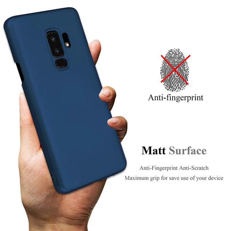 Cadorabo Hülle kompatibel mit Samsung Galaxy S9 PLUS Hard Case Schutzhülle in Metall Optik gegen Kratzer und Stöße
