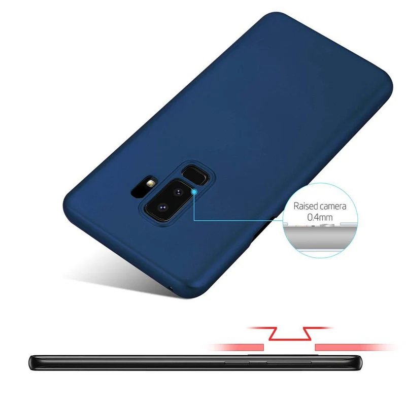 Cadorabo Hülle kompatibel mit Samsung Galaxy S9 PLUS Hard Case Schutzhülle in Metall Optik gegen Kratzer und Stöße