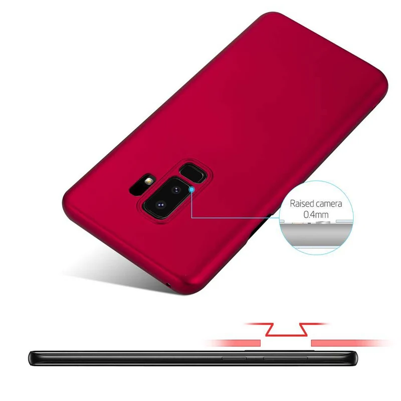 Cadorabo Hülle kompatibel mit Samsung Galaxy S9 PLUS Hard Case Schutzhülle in Metall Optik gegen Kratzer und Stöße