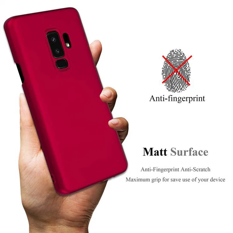 Cadorabo Hülle kompatibel mit Samsung Galaxy S9 PLUS Hard Case Schutzhülle in Metall Optik gegen Kratzer und Stöße