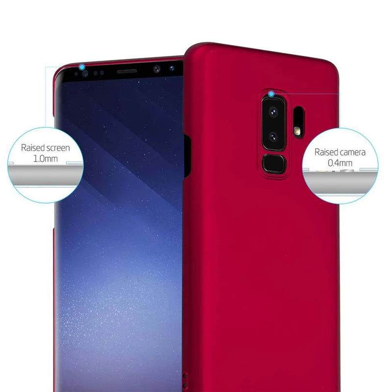 Cadorabo Hülle kompatibel mit Samsung Galaxy S9 PLUS Hard Case Schutzhülle in Metall Optik gegen Kratzer und Stöße