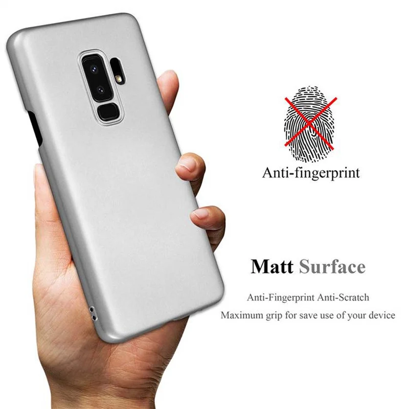 Cadorabo Hülle kompatibel mit Samsung Galaxy S9 PLUS Hard Case Schutzhülle in Metall Optik gegen Kratzer und Stöße